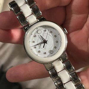 Movado Cerena Steel and Diamond Watch